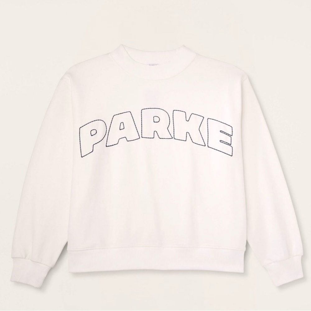 Cream PARKE x Target Embroidered Crewneck Sweatshirt NWT L/XL
